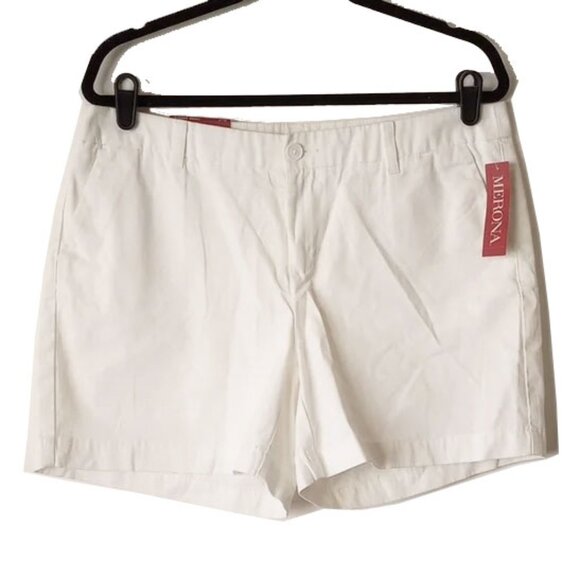 NWT Merona Chino Shorts 12 White 5" Inseam - 50off3 - Picture 1 of 7